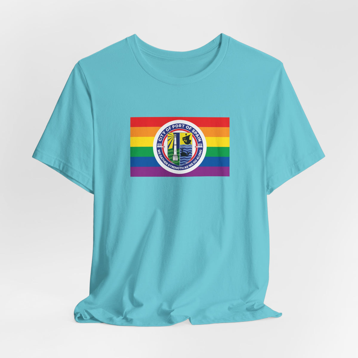 Port of Spain, Trinidad and Tobago Rainbow Pride Flag T-shirt, Several Color Options
