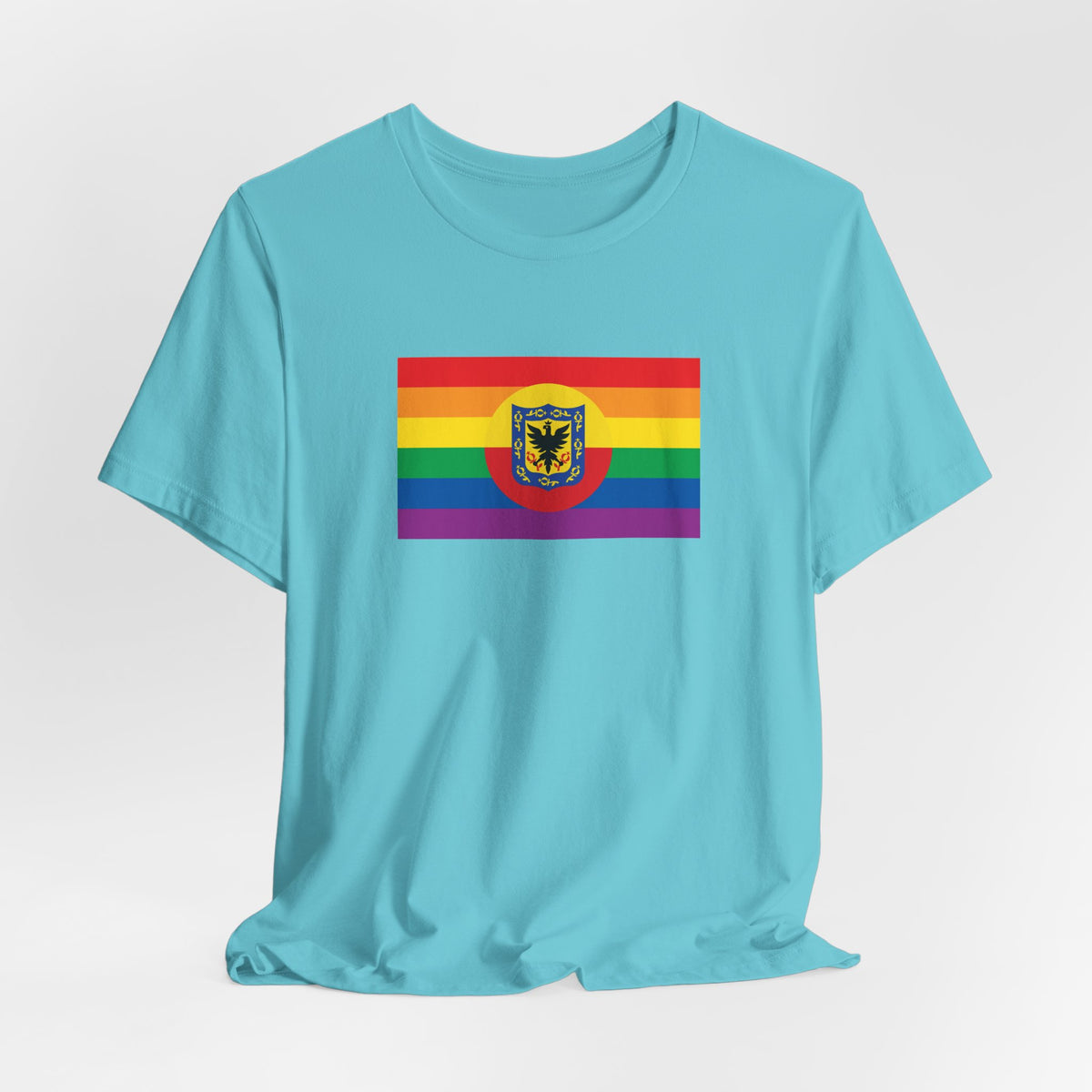 Bogotá, Colombia Rainbow Pride Flag T-shirt, Several Color Options