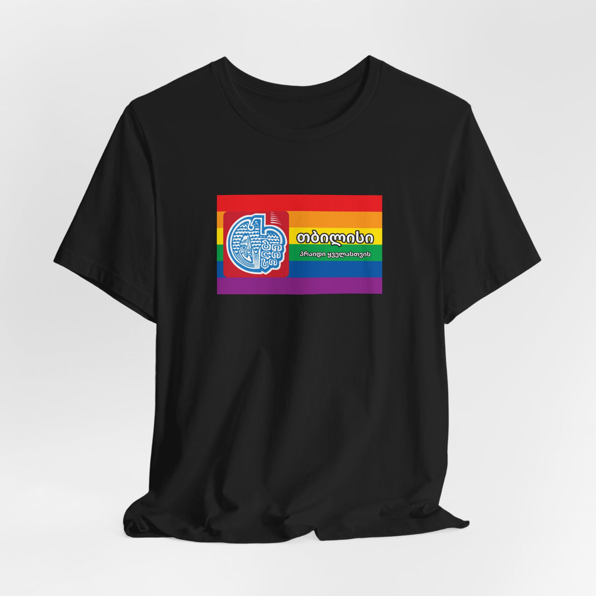 Tbilisi, Georgia Pride for Everyone Rainbow Pride Flag T-shirt, Several Color Options