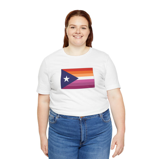 Puerto Rico Lesbian Pride Flag T-shirt, Several Color Options