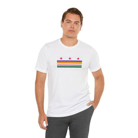 Washington, D.C. Rainbow Pride Flag T-shirt, Several Color Options