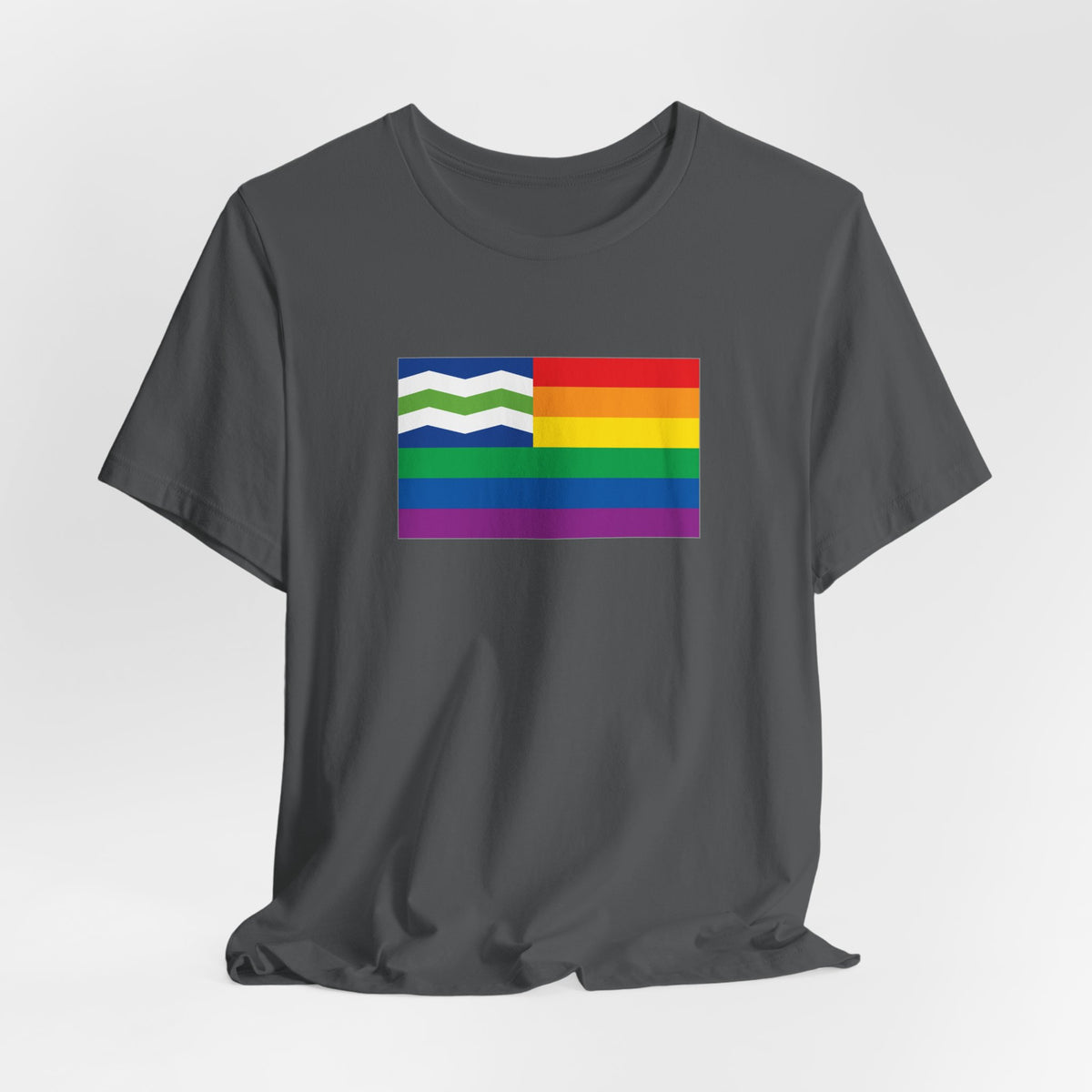 Burlington, Vermont Rainbow Pride Flag T-shirt, Several Color Options