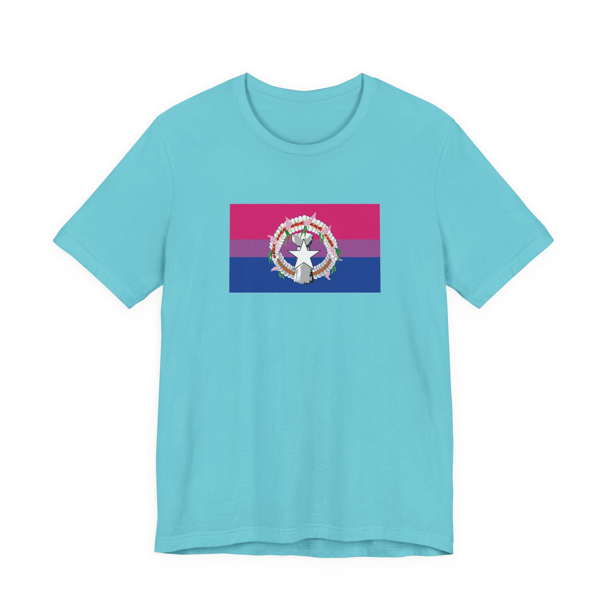 Northern Mariana Islands Bisexual Pride Flag T-shirt, Several Color Options
