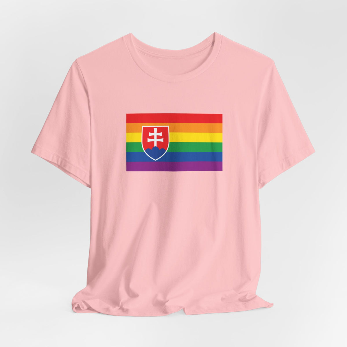 Slovakia Rainbow Pride Flag T-shirt, Several Color Options