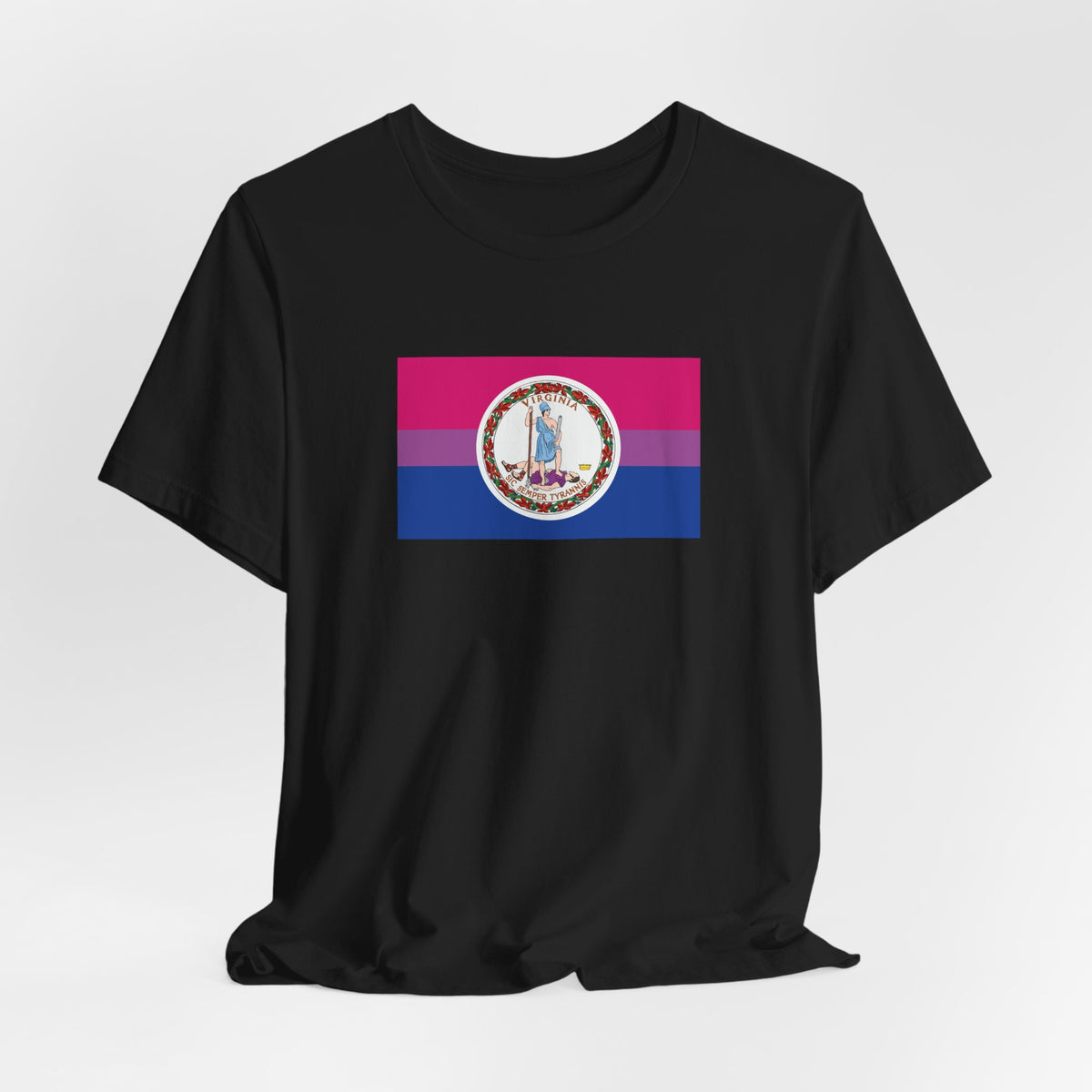 Virginia Bisexual Pride Flag T-shirt, Several Color Options