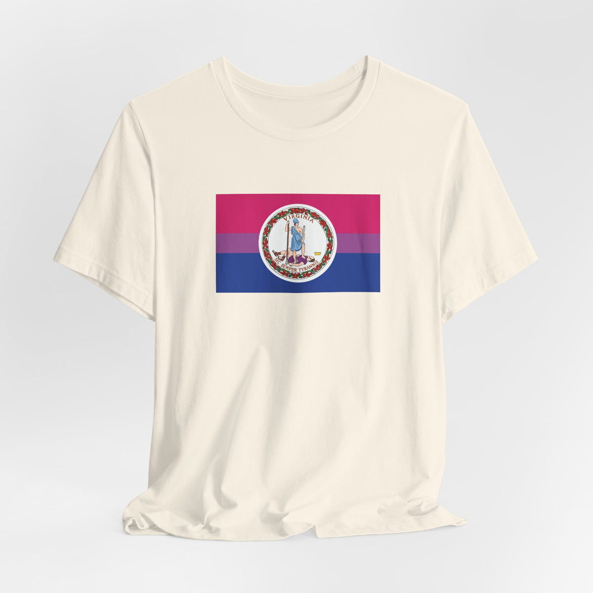 Virginia Bisexual Pride Flag T-shirt, Several Color Options