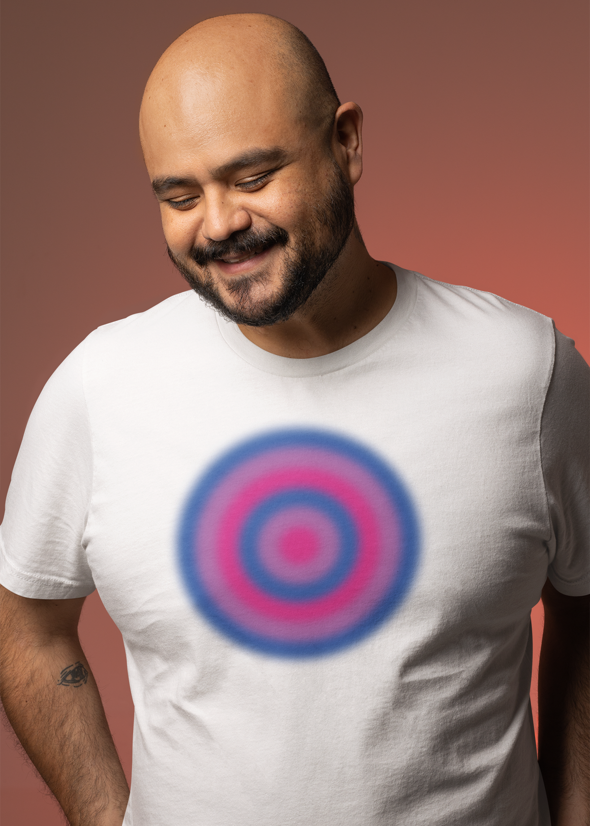 Bisexual Pride Gradient Orb T-Shirt — Bi Pride Flag Short Sleeve Tee
