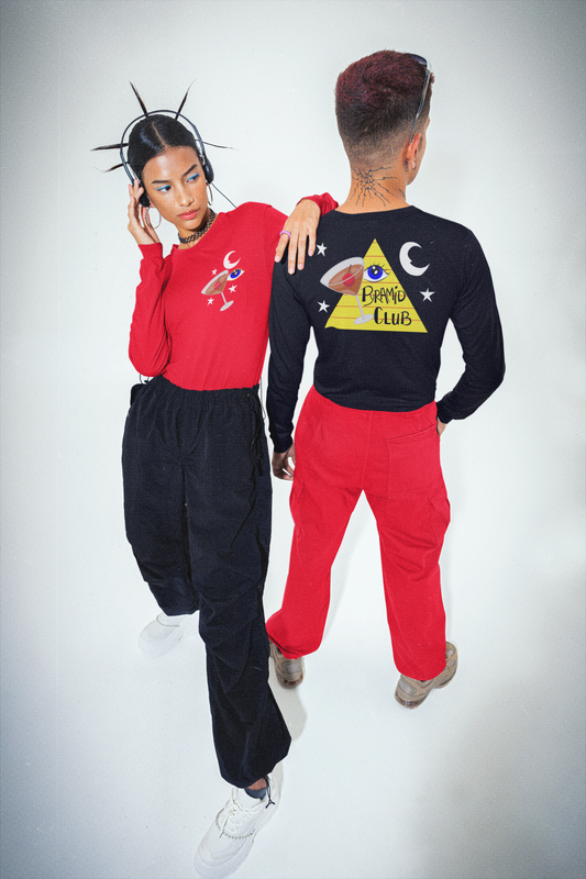Pyramid Club Long Sleeve Tee - Logo Deco Front & Back