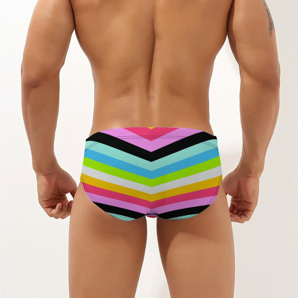 Queer Pride Chevron Stripe Bikini Bottom