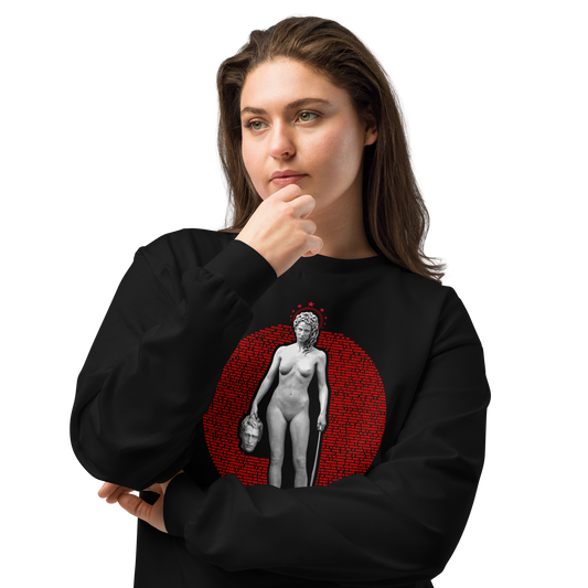Feminist Manifesto 1914 Premium Heavyweight Long Sleeve Shirt  - Red with Medusa Deco on Black or White