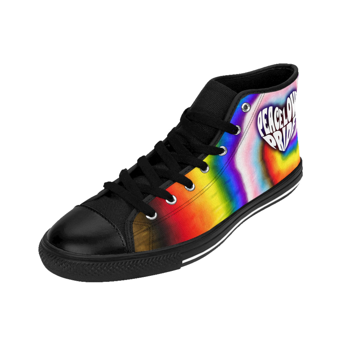 PEACE LOVE PRIDE Classic Sneaker - progress pride tie-dye deco (manufacturer sizes: male)